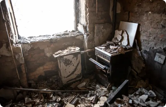 Fire Damage Restoration Tampa & Clearwater, FL Damage caused by appliance fire in a Tampa, Florida home. Need a complete restoration for fire damage, get a quote for fire damage repairs, smoke removal, and debris clean-up services.