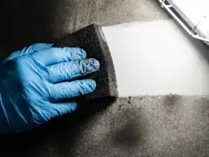 Special sponge used to remove soot and other chemicals from a house fire. Restoration and cleanup services.